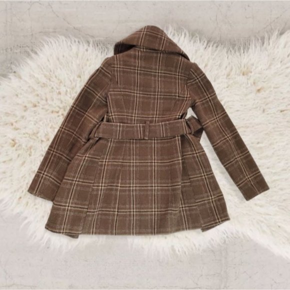 COSTA BLANCA-Canada- Plaid Peacoat- Size 4 (Wool Blend) - Picture 6 of 11